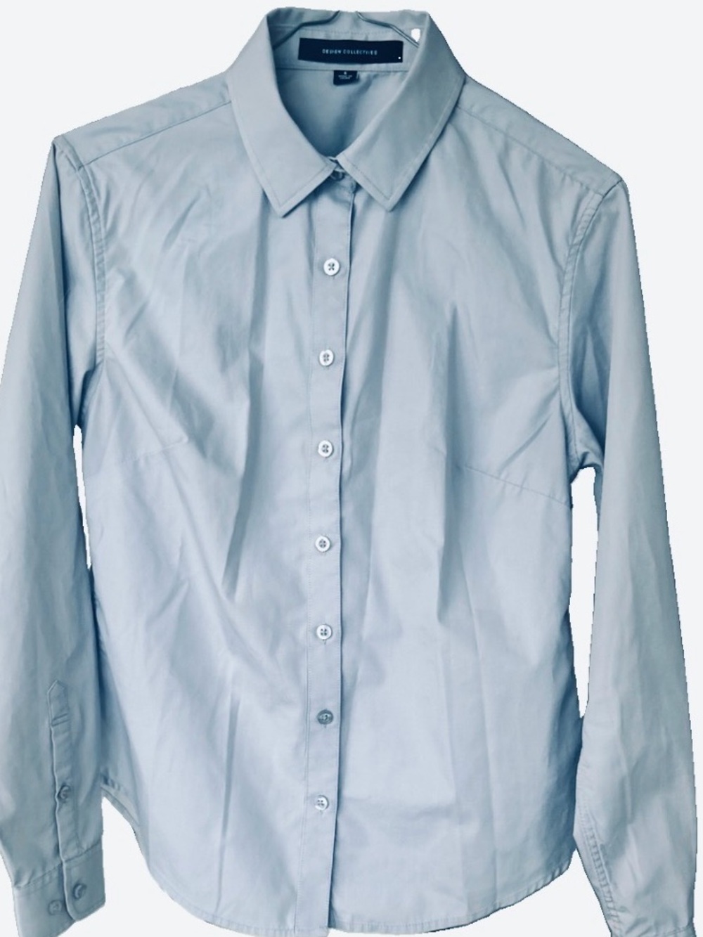 Design Collective Light Blue Button-Down Shirt Women’s Career Office Top S